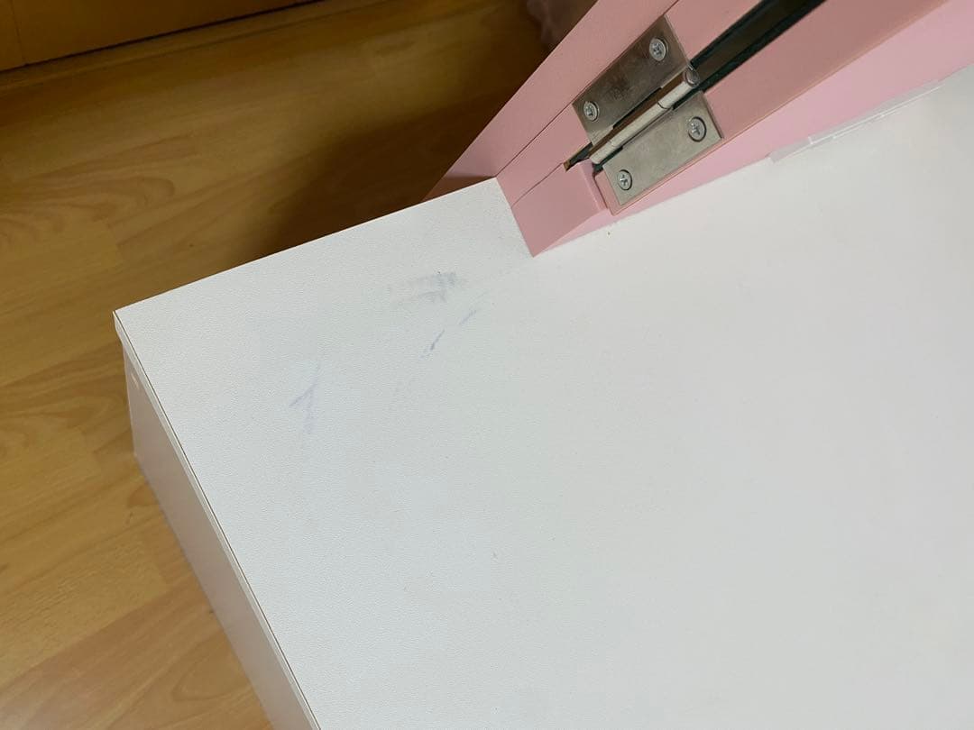 【送料無料】姫系ドレッサー　三面鏡　椅子セット　キティー風♡ レア　希少