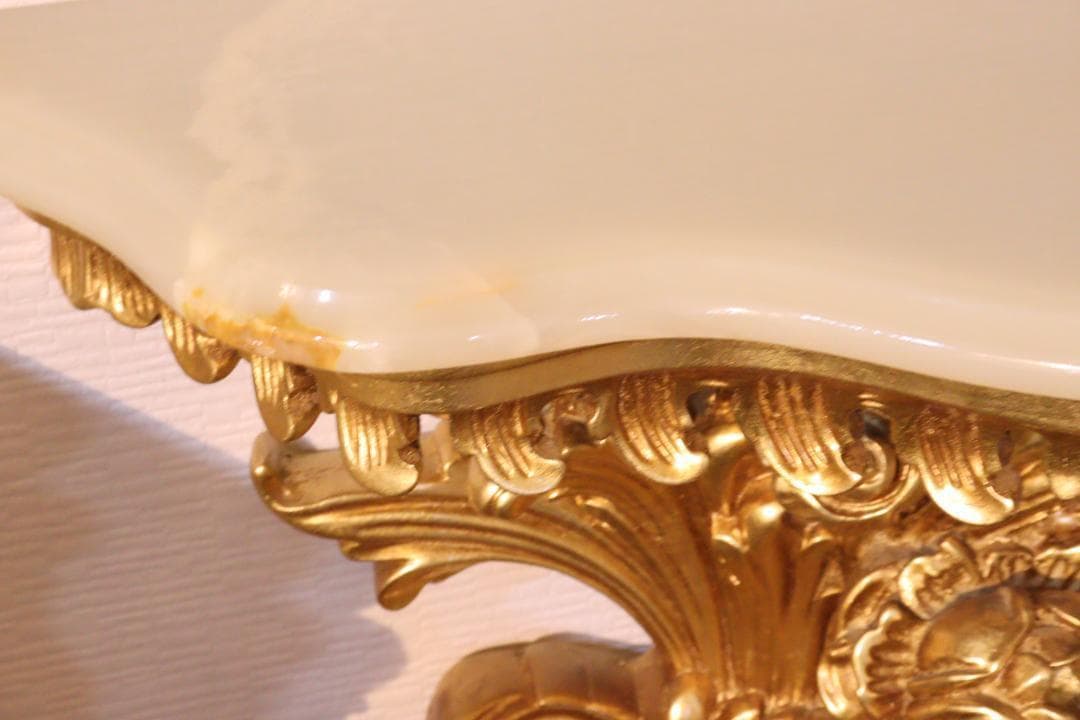 コンソール SILIK イタリア 大理石 白家具 シリック ゴールド