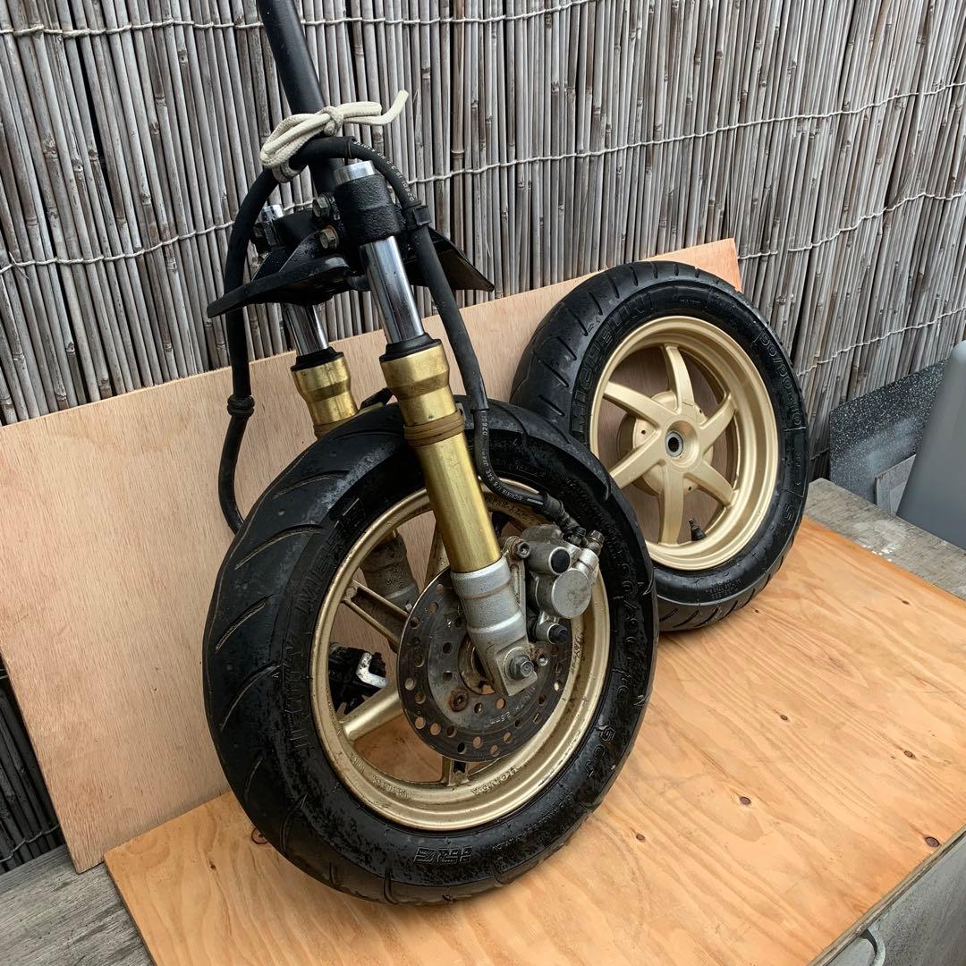 ※Nanaさん専用！ライブディオAF35ZX仕様金ホイールタイア前ディスク足回り