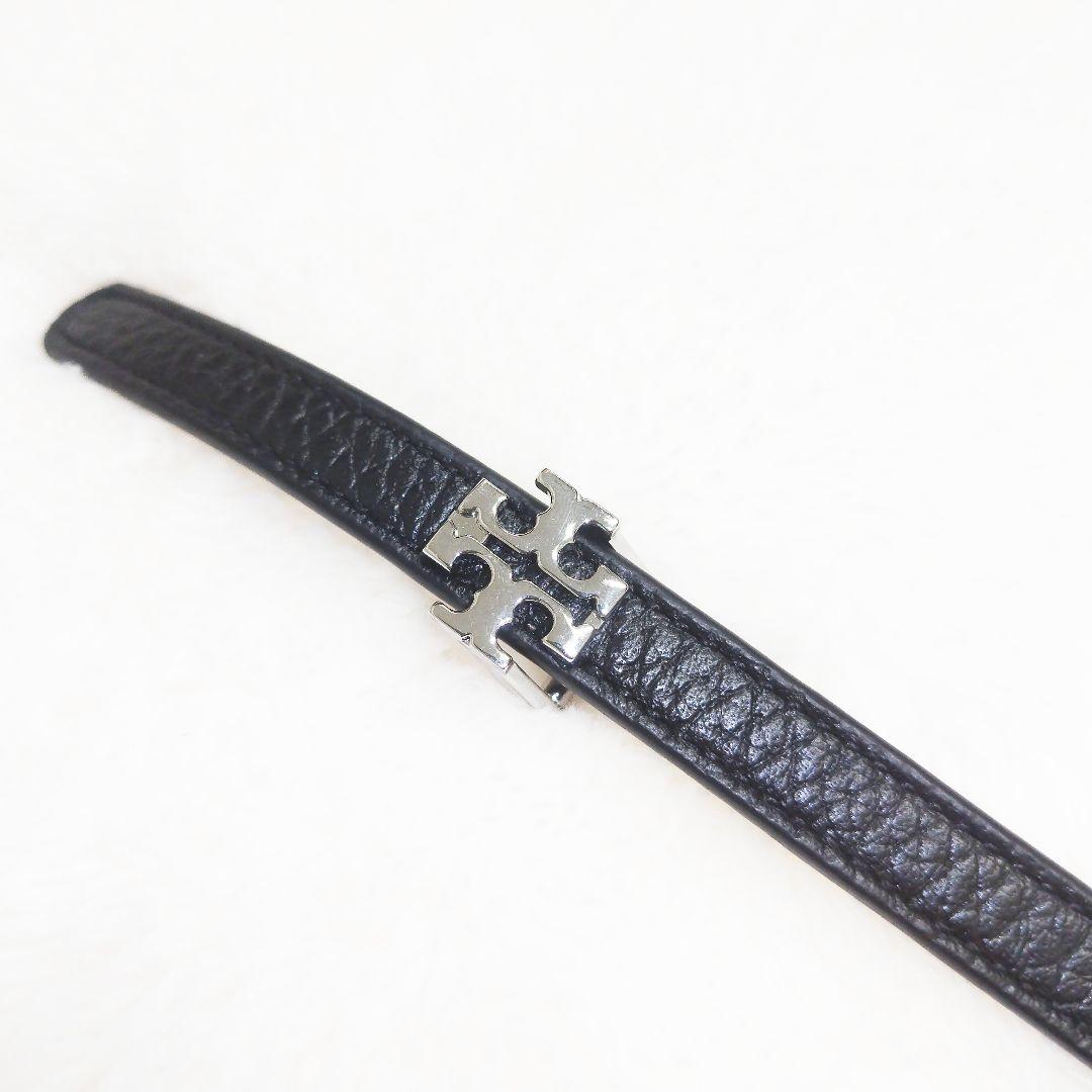 ✨️未使用✨️トリーバーチ TORYBURCH 細ベルト シルバー レザー