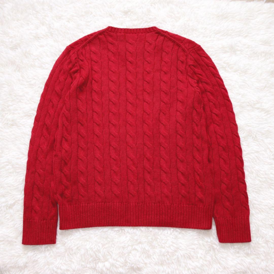 ✨POLO RALPH LAURENケーブルニット ネイビーポニー人気カラーQR