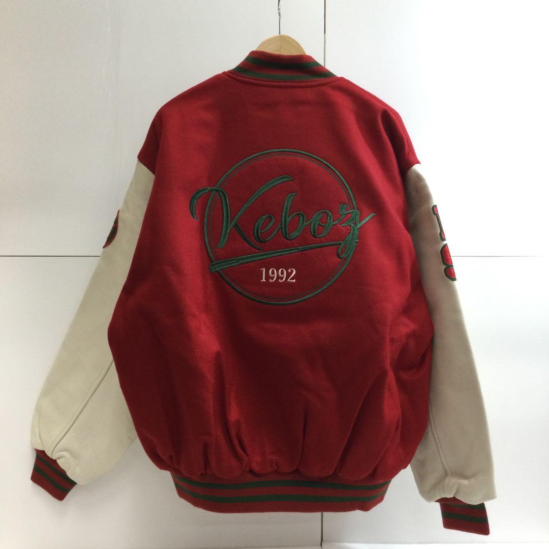 Keboz メルトン&レザーバーシティジャケット　68251112N02S