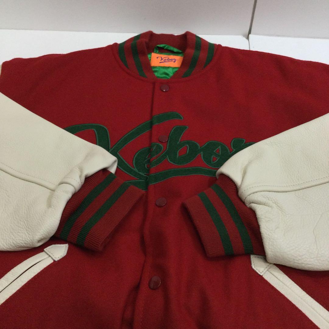 Keboz メルトン&レザーバーシティジャケット　68251112N02S