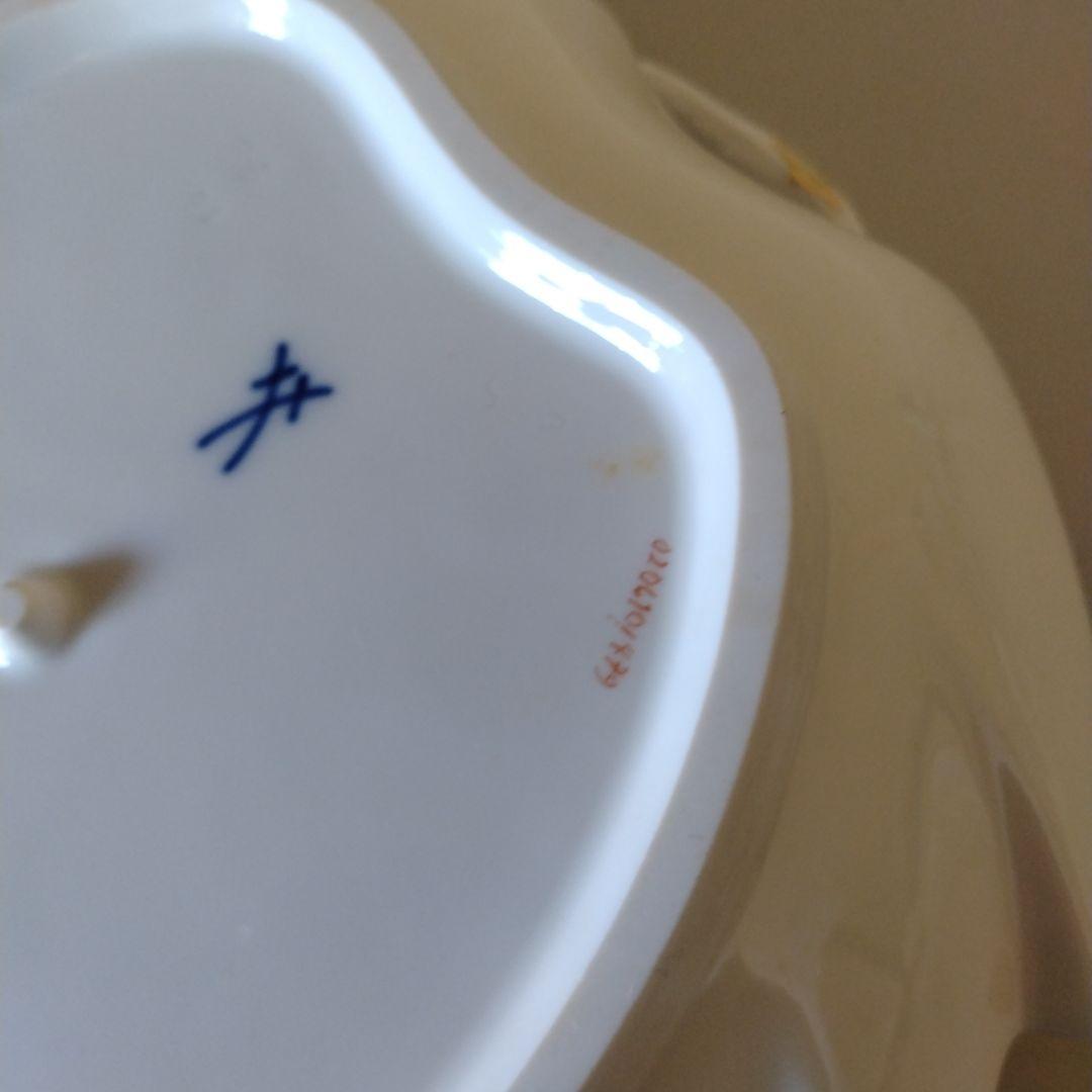 ★美品【Meissen】マイセンの金縁 イエローローズの器