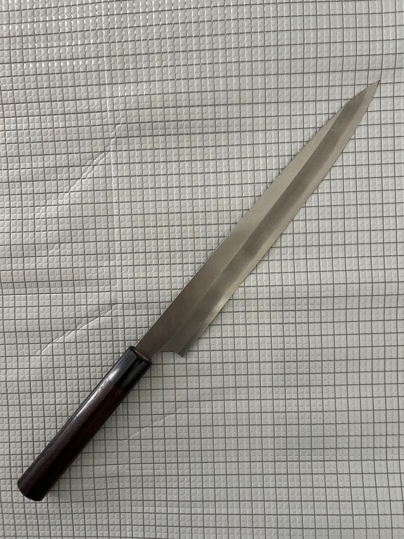 包丁 刺身包丁 柳刃包丁 安来鋼青紙２号 270mm 紫檀シノギ柄
