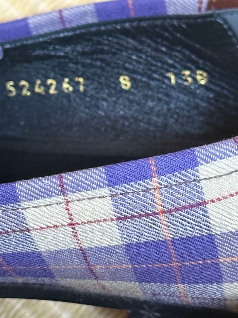 GUCCI チェック柄 ローファー　ミケーレ