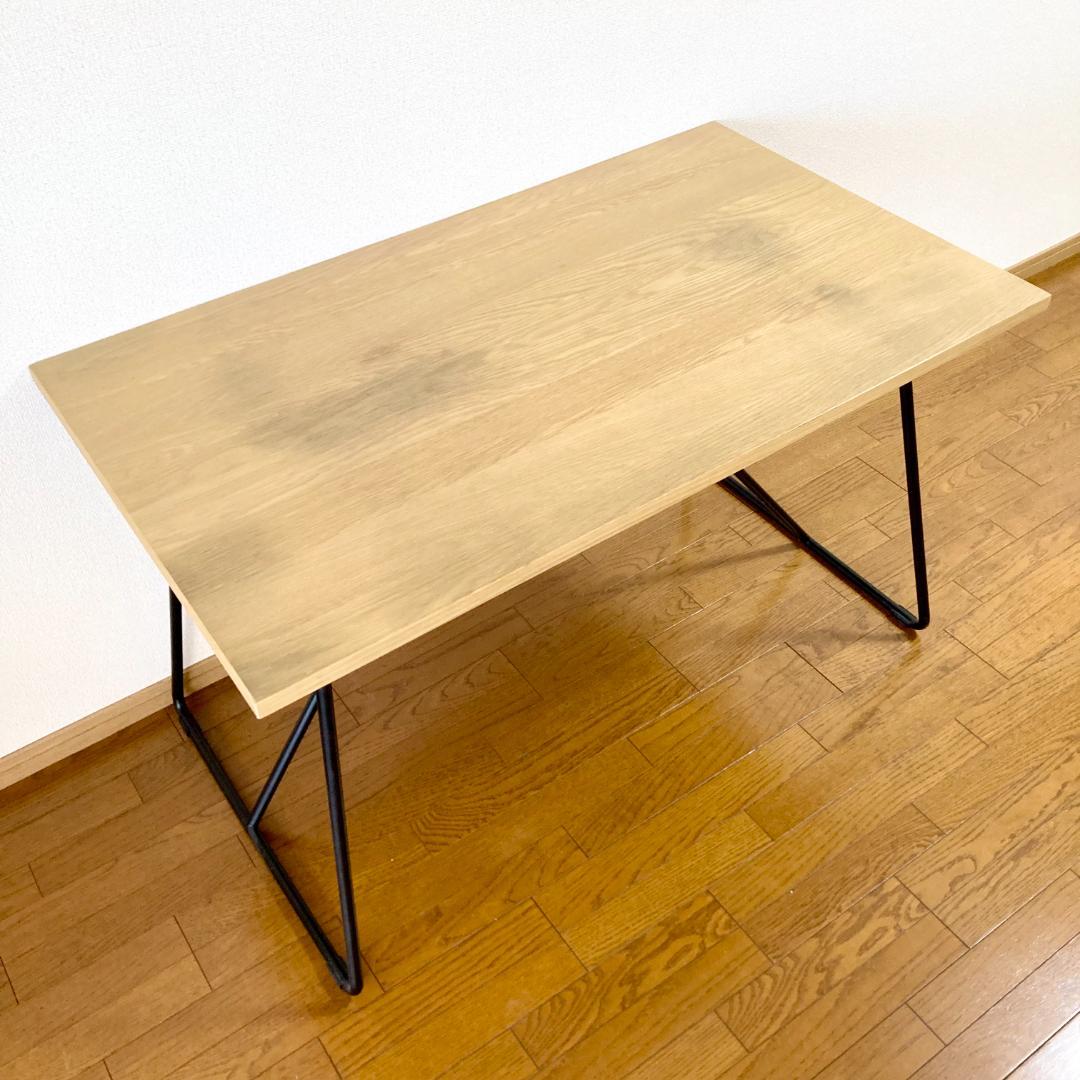 無印良品　木製折りたたみテーブル　ダイニング　デスク　学習机　120