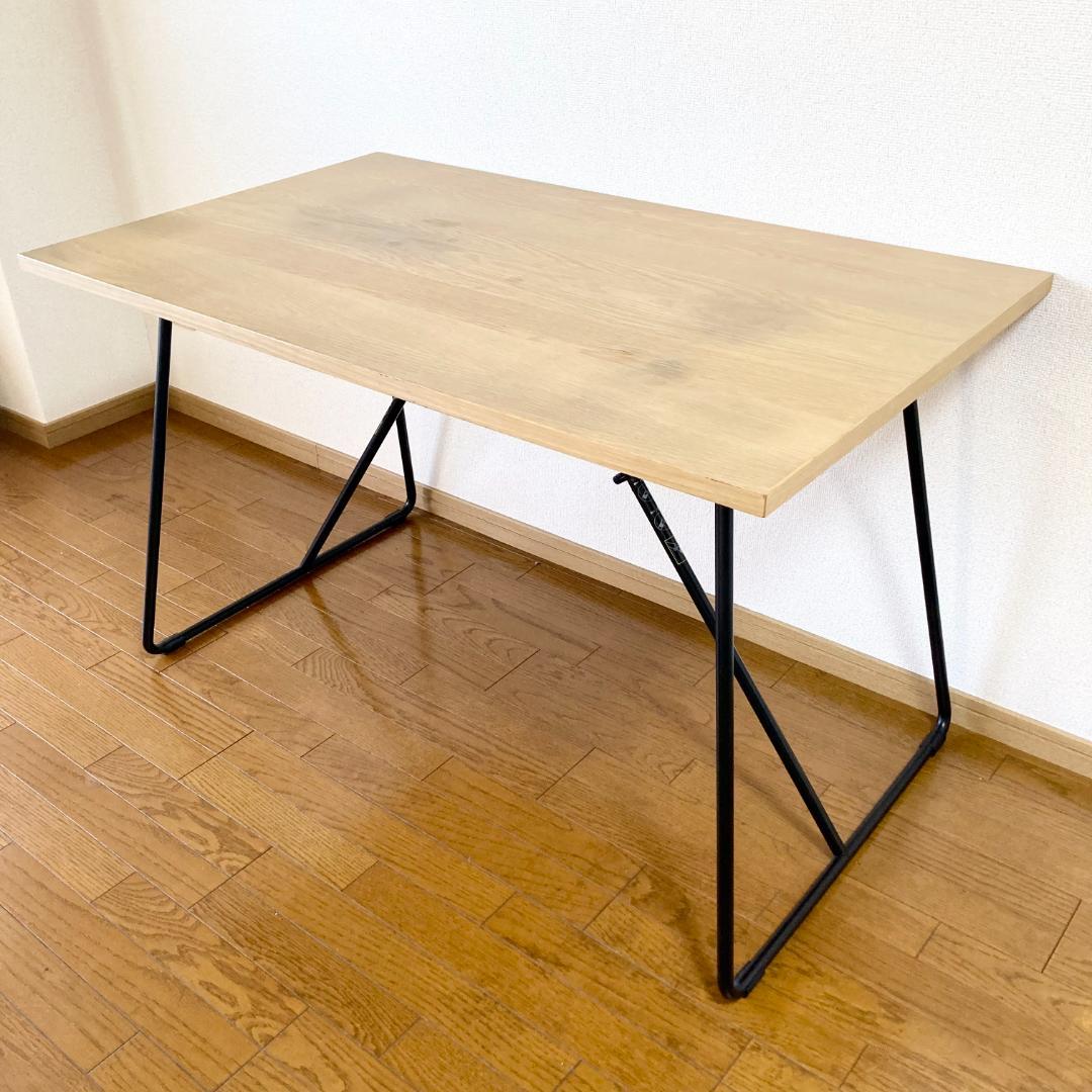 無印良品　木製折りたたみテーブル　ダイニング　デスク　学習机　120