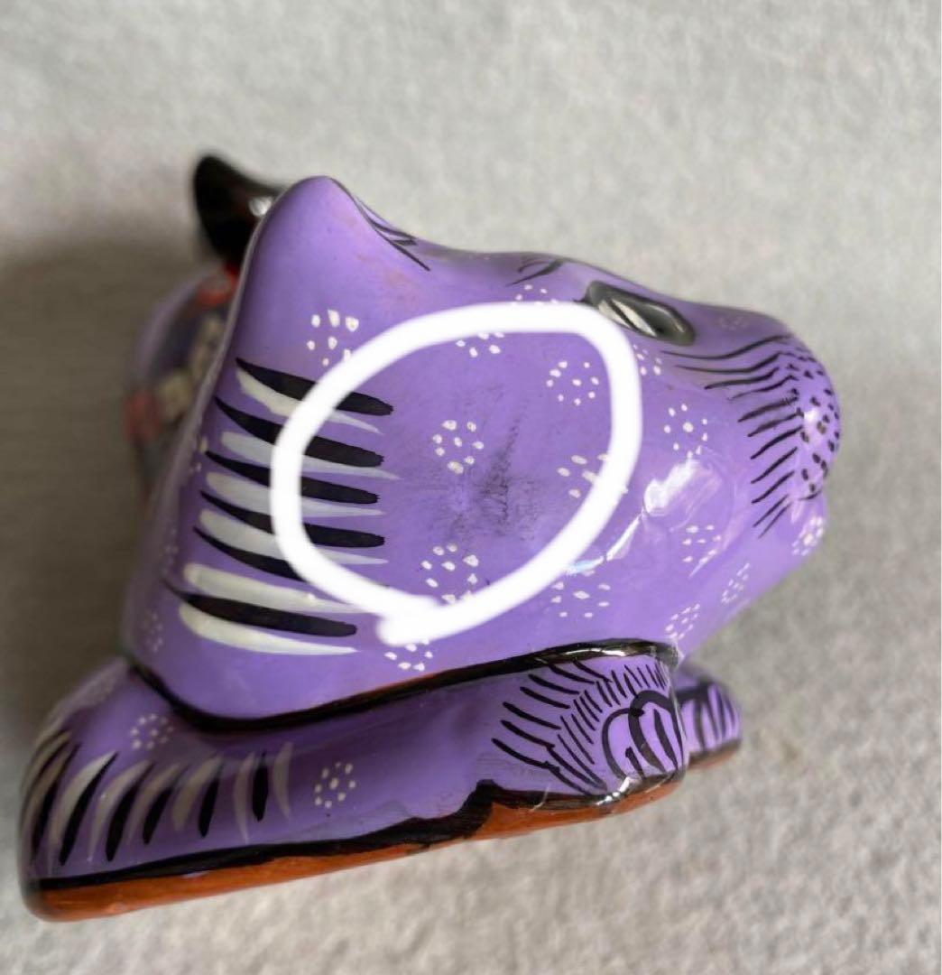 【メキシコ製】Risidoro Mexico／猫の置物 （紫）