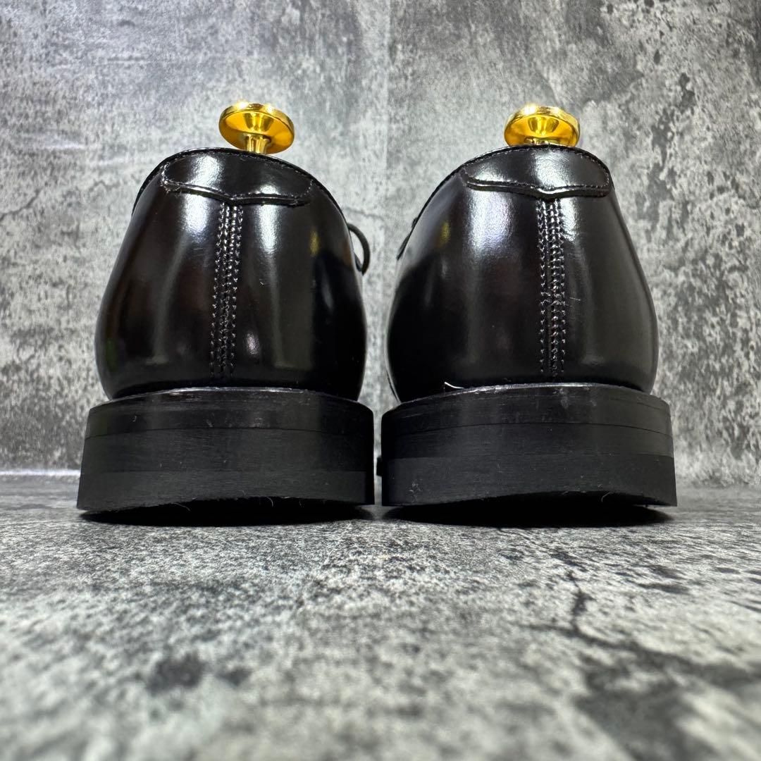 【美品】REGAL プレーントゥ ガラスレザー 2504 ブラック 24.5