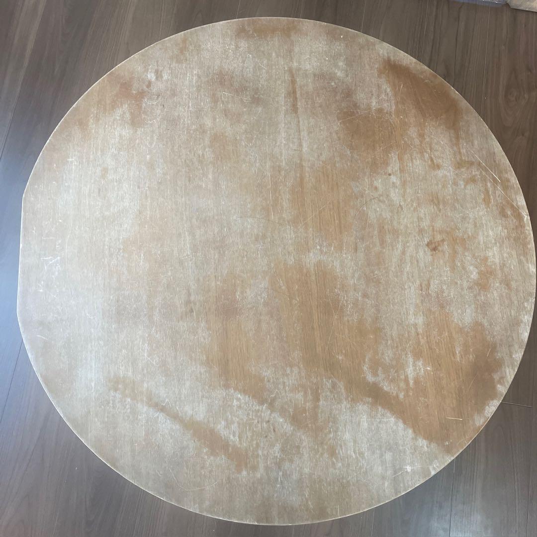 デッドストック【天然木】Table 折りたたみ式座卓円形80cm｜ウォールナット