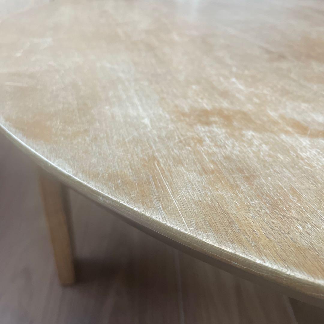 デッドストック【天然木】Table 折りたたみ式座卓円形80cm｜ウォールナット