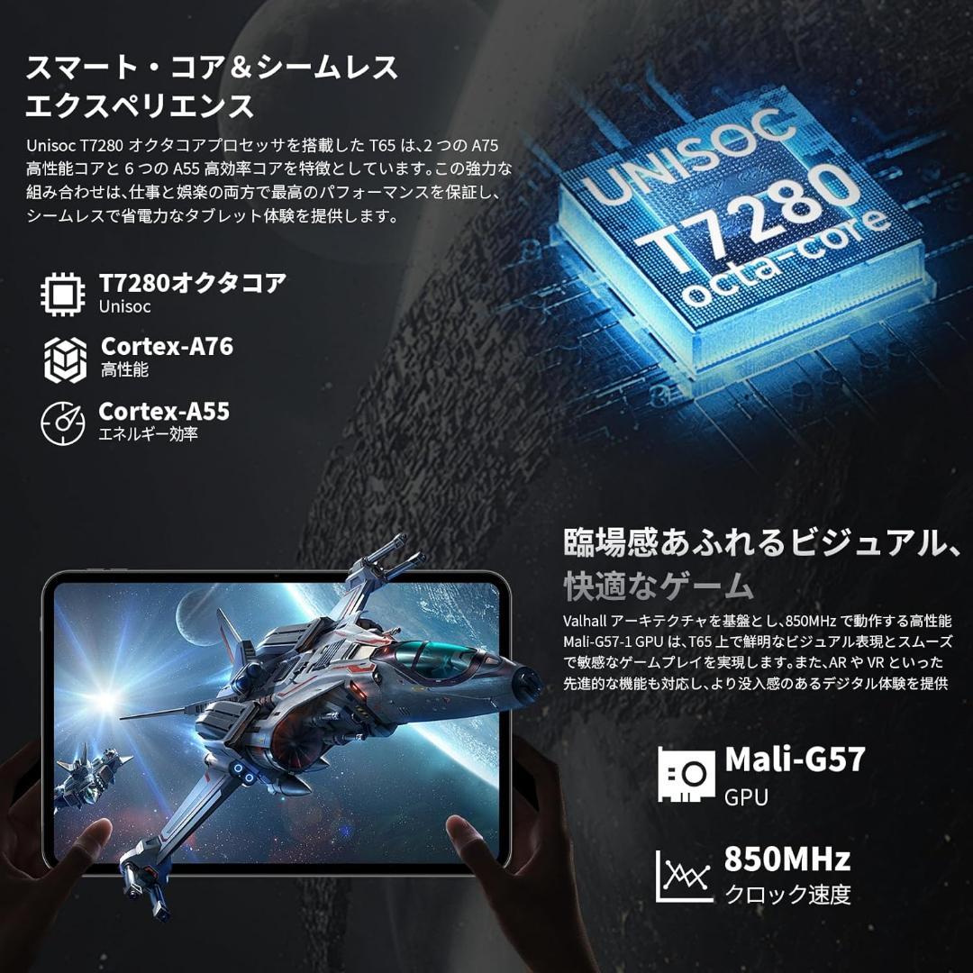 タブレット Android 16 搭載 TECLAST T65 13インチ 大型