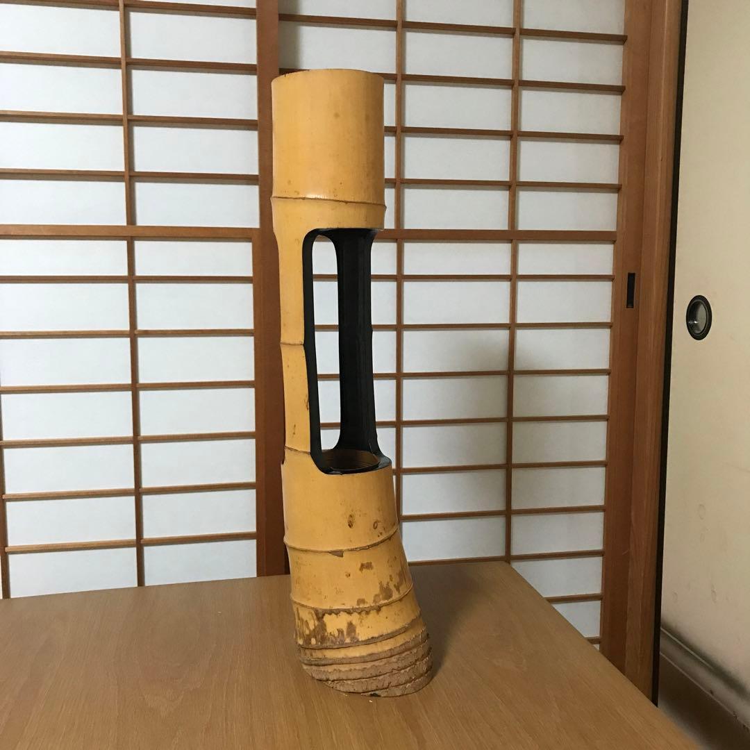 竹　二重切　花入れ　④