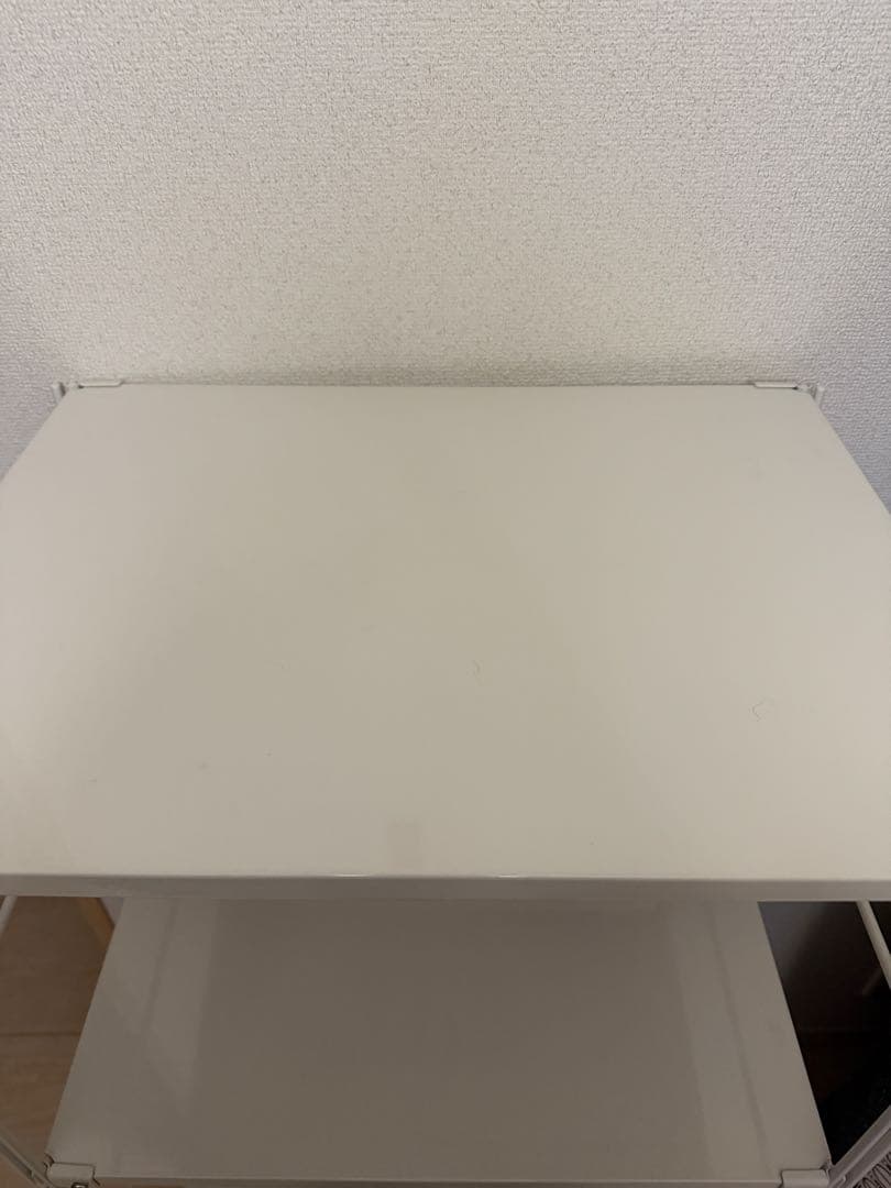 無印良品ホワイト スチールラック 4段 キャスター付き