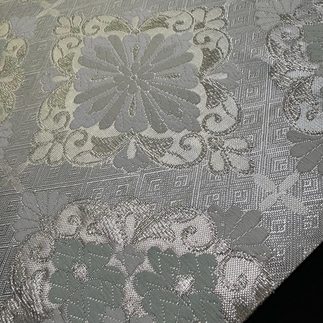 新品 袋帯 京都 西陣 樹 いつき 織物 白地 七宝 花菱 4876