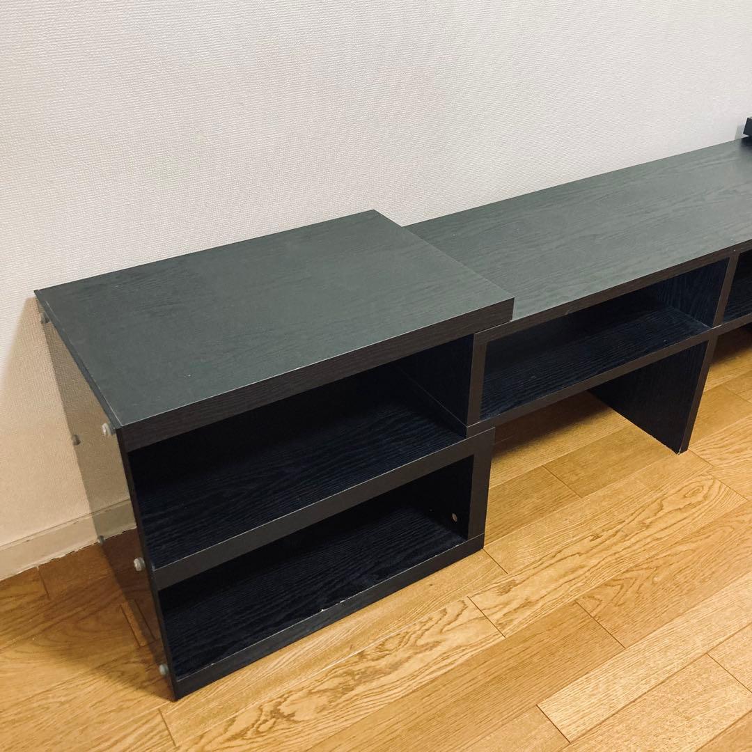 伸縮式テレビ台オープンシェルフ