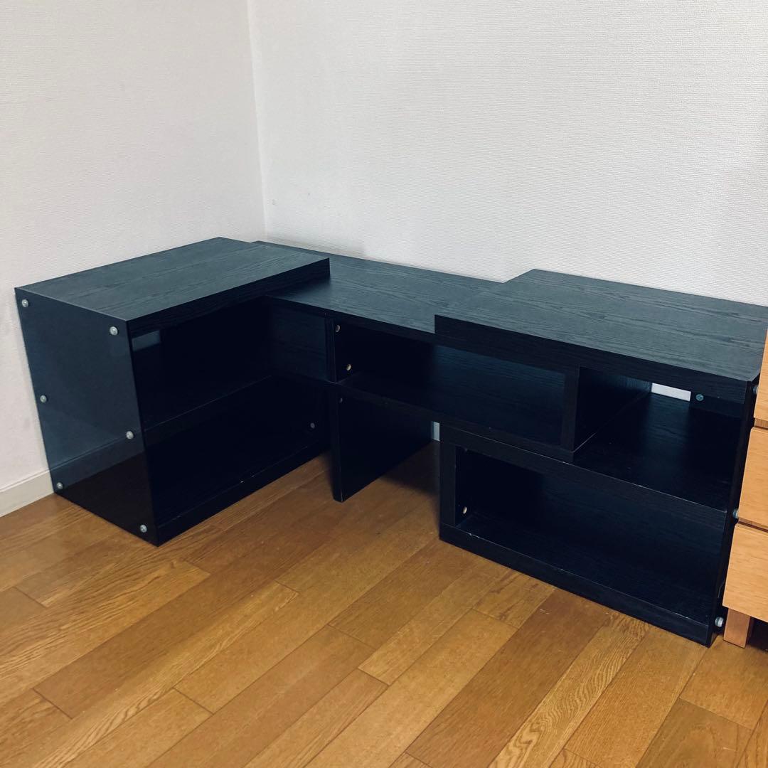 伸縮式テレビ台オープンシェルフ