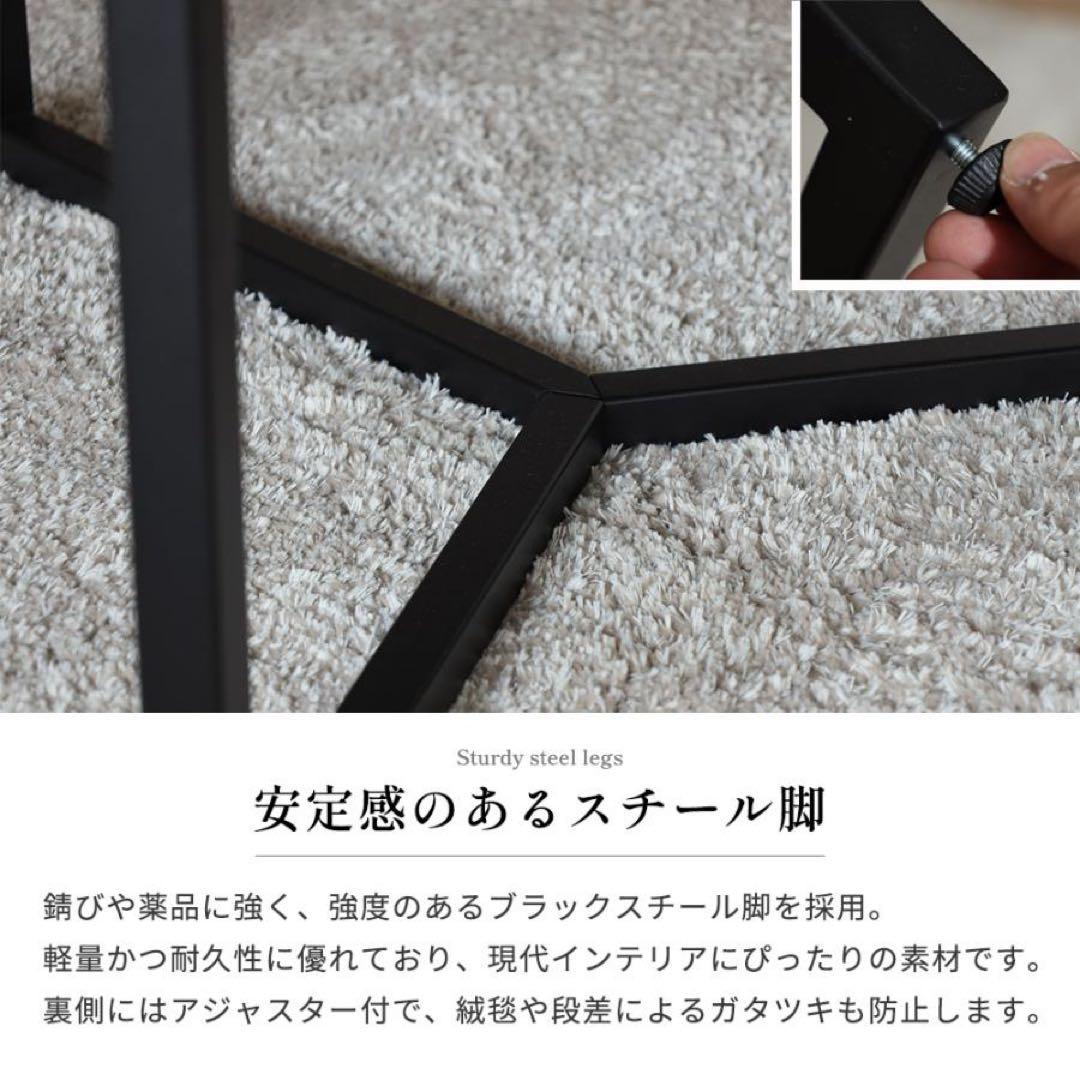 グレー 円形 人工大理石テーブル