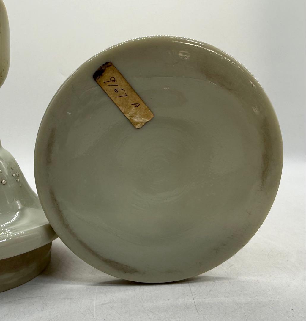 フランス　エナメル彩　花卉紋ガラス瓶　高さ50cm アンティーク送料込み0121