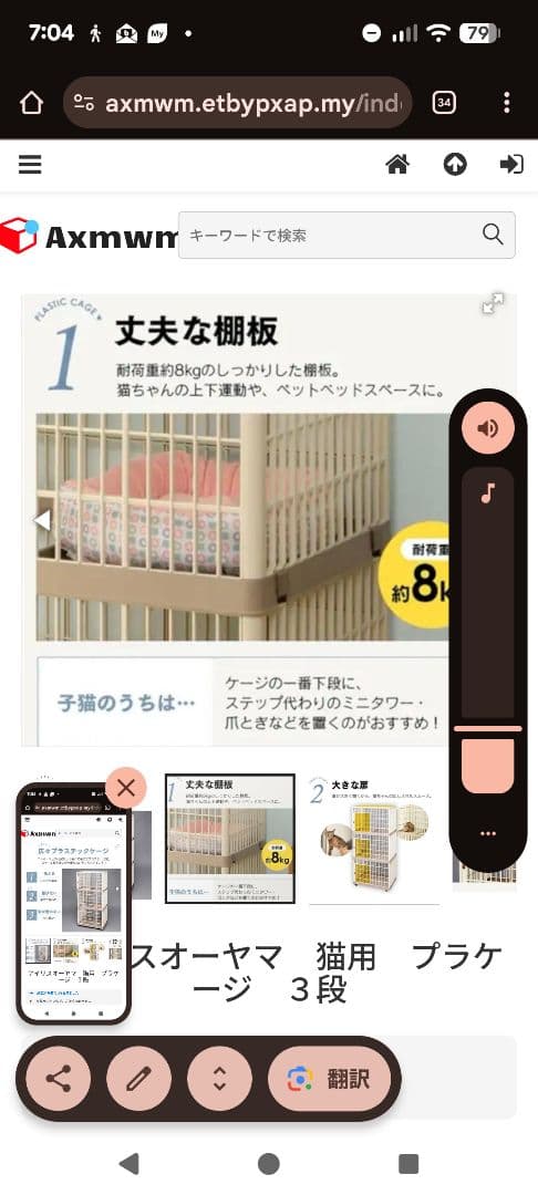 キャットタワー　ゲージ　3段　猫　組み立て必要