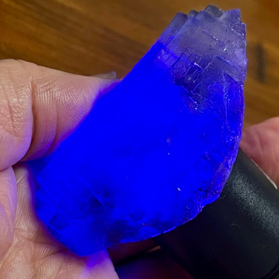 美品 フローライト ライトブルー 372.4ct 幾何学模様 蛍石 原石 鑑賞石