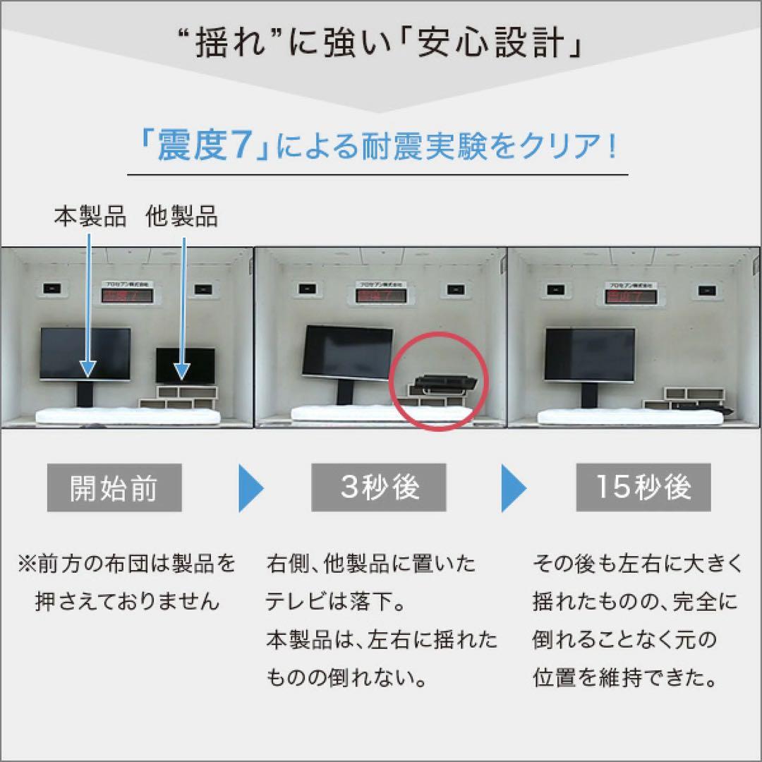 Fenes 壁寄せテレビスタンド 32〜60インチ対応 ブラウン