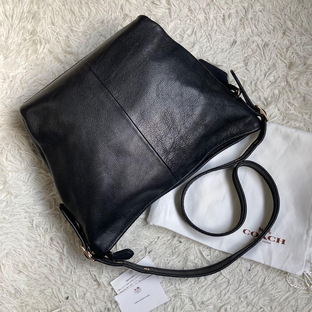 極美品 COACH コーチ ファイルバッグ ブラック 黒