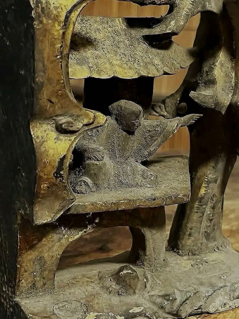 仏教美術 神社仏閣 欄間 残欠 装飾部品 希少 金彩 飾り木彫り