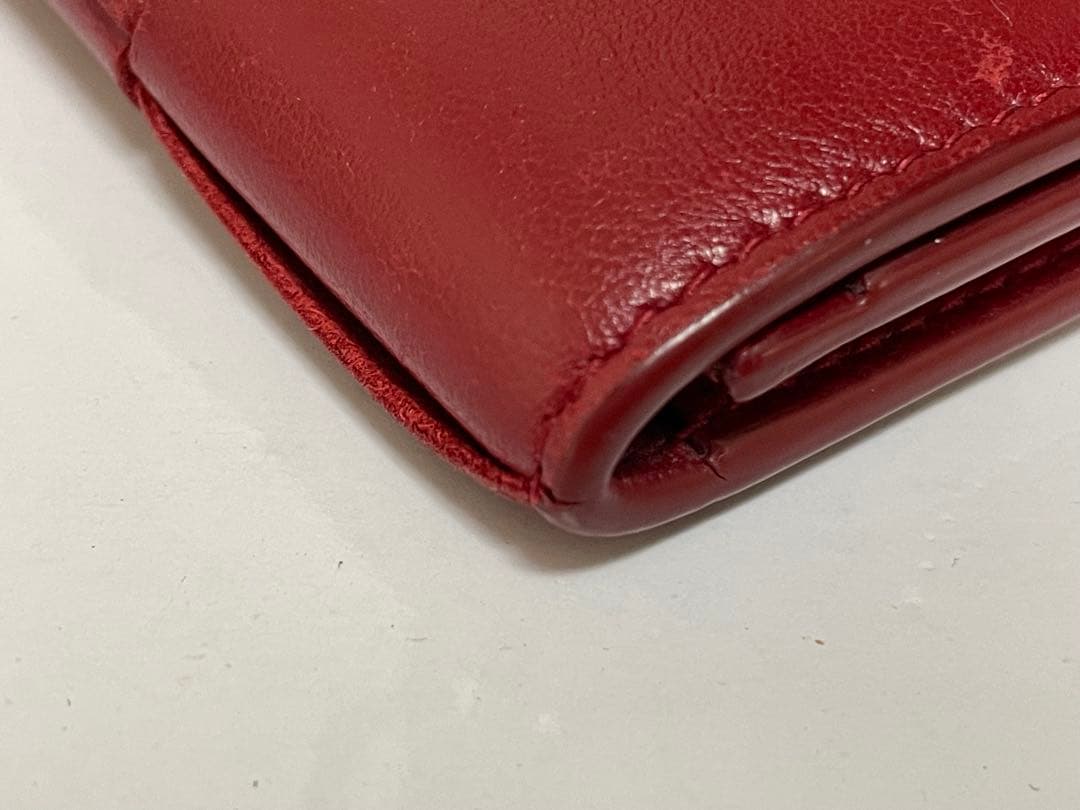 BOTTEGA VENETA 赤 レザー 名刺入れ