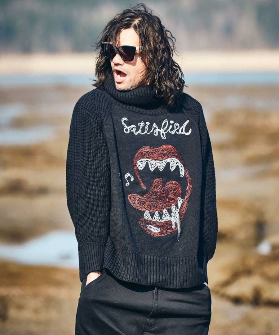 glamb グラム Lips and Song Turtle Knit ブラック