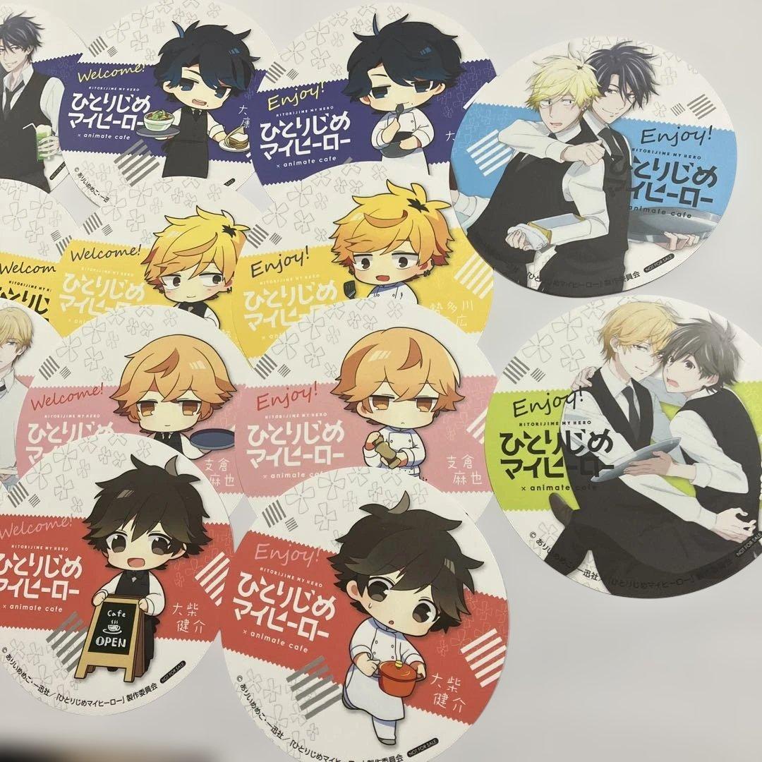 ひとりじめマイヒーロー　コースター14枚　アニメイトカフェ　ありいめめこ