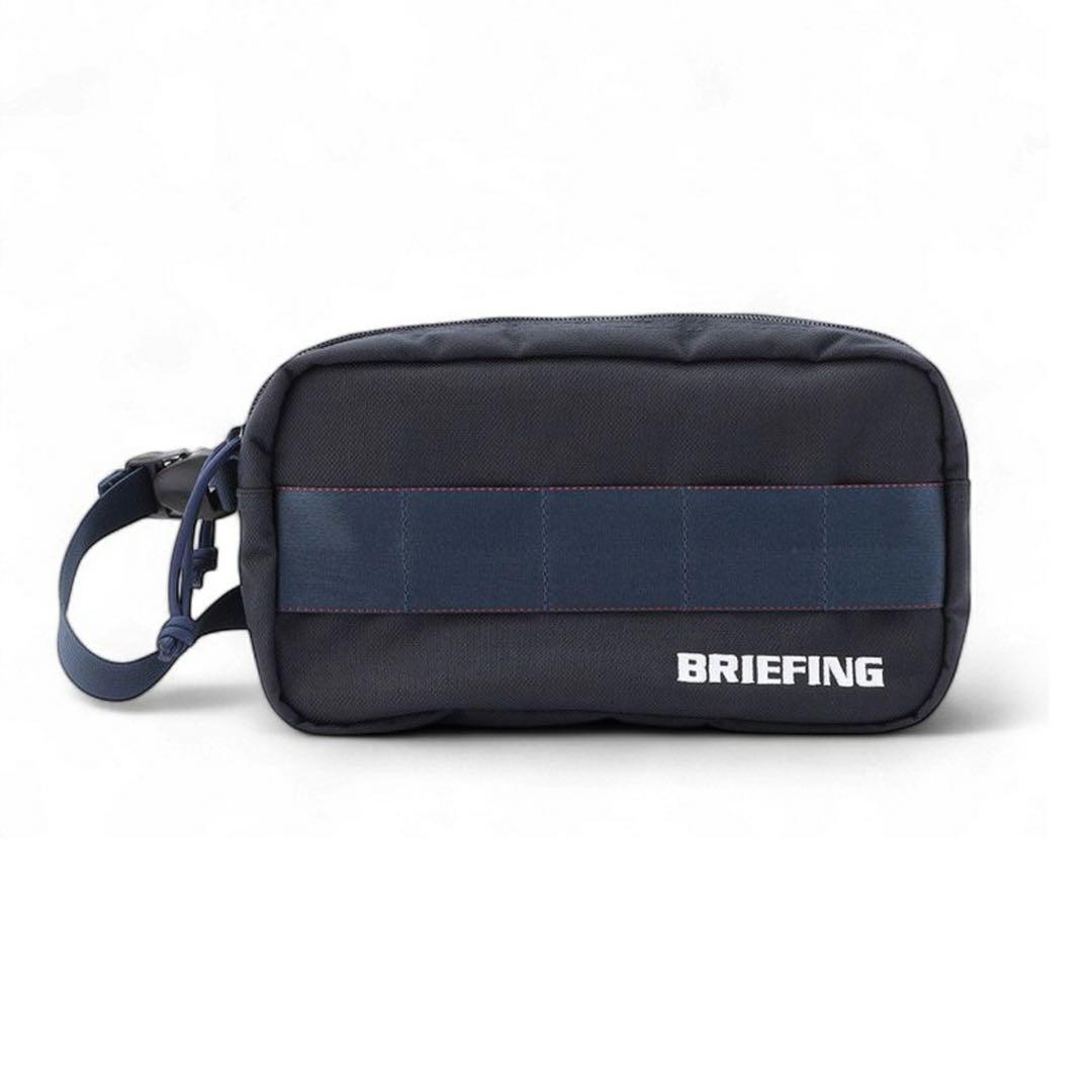 新品BRIEFINGブリーフィング ゴルフ ダブルジップポーチ ポーチ ネイビー