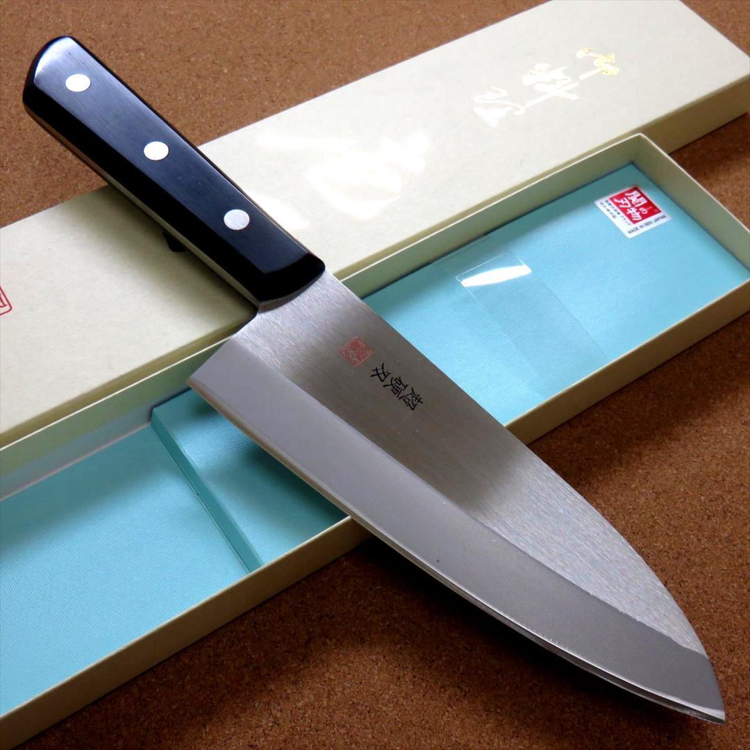 関の刃物 出刃包丁 185mm クロムモリブデン 魚 肉解体 右利き 片刃包丁
