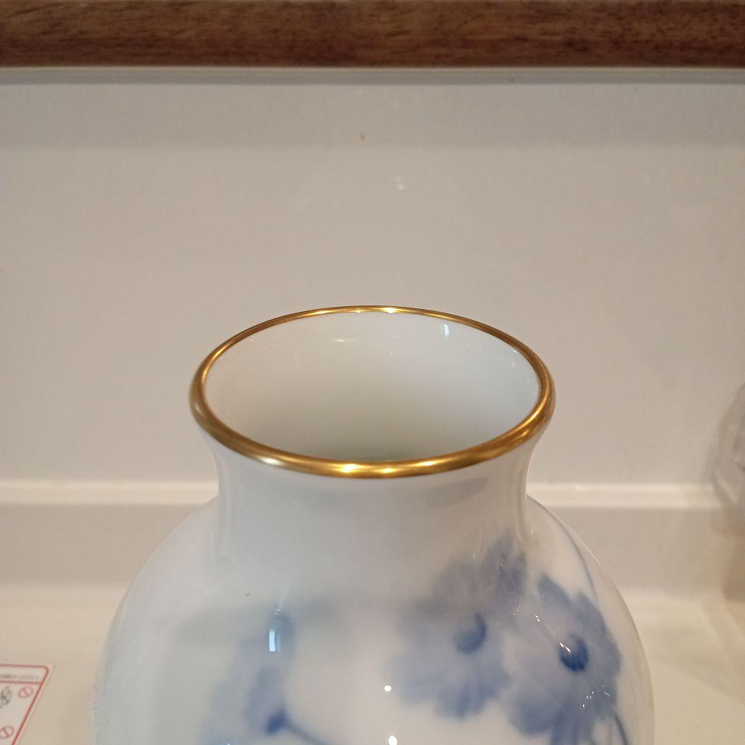大倉陶園　ブルーコスモス　花入　花瓶　美品　廃盤品
