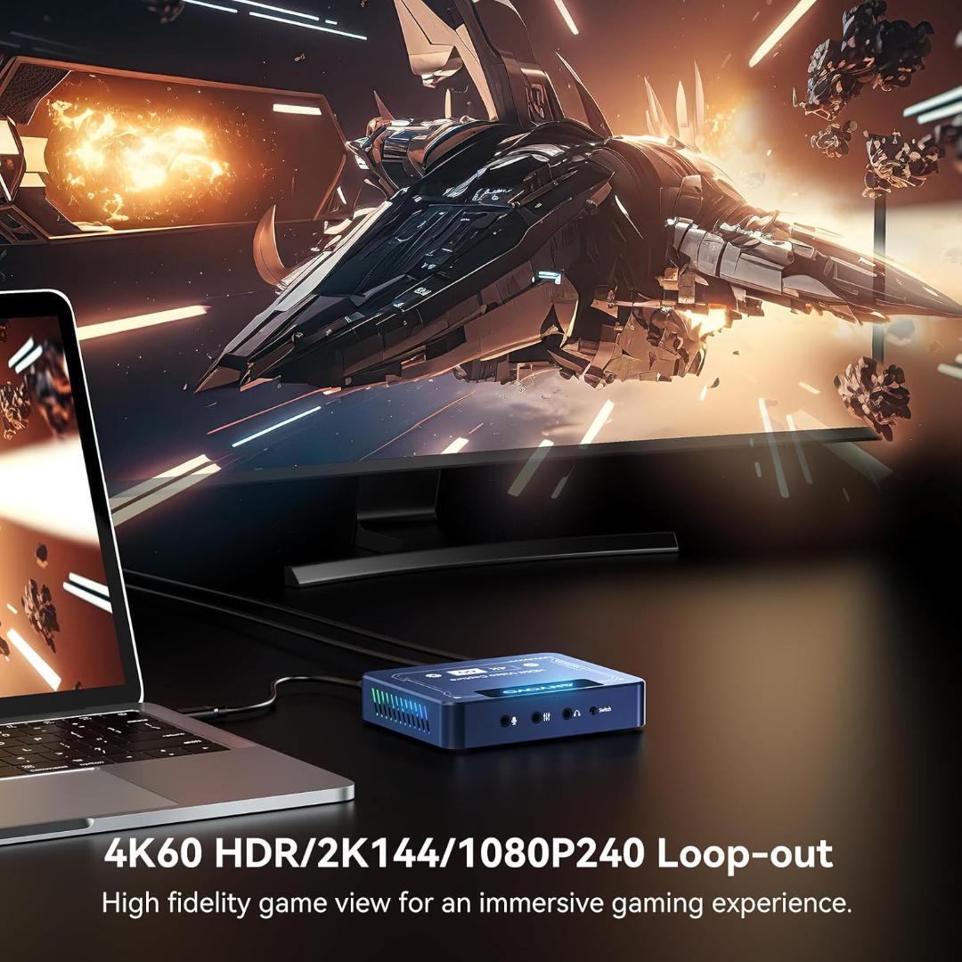 【開封済・未使用】ANYOYO HDMI キャプチャーボード 4K 60FPS