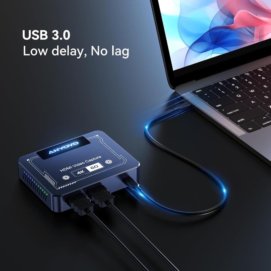 【開封済・未使用】ANYOYO HDMI キャプチャーボード 4K 60FPS