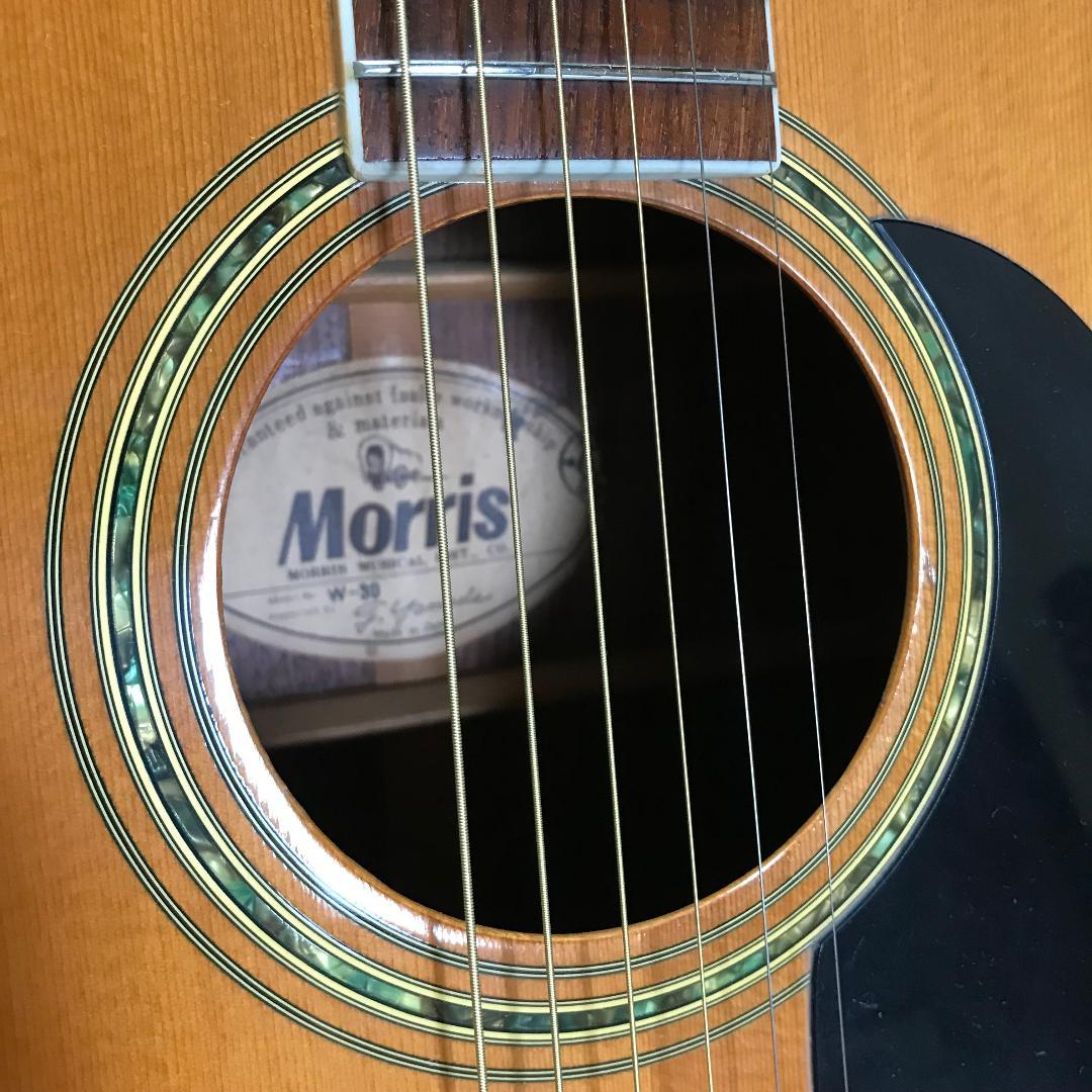 Morris W-30 モーリス【整備品】シール跡有り アコギ ハードケース
