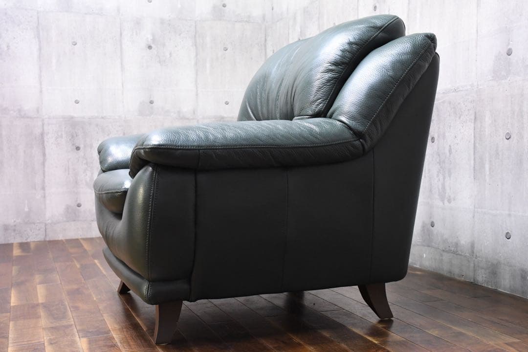 ECK99 IDC大塚家具 オースチン 1人掛けソファ レザー/総本革張り