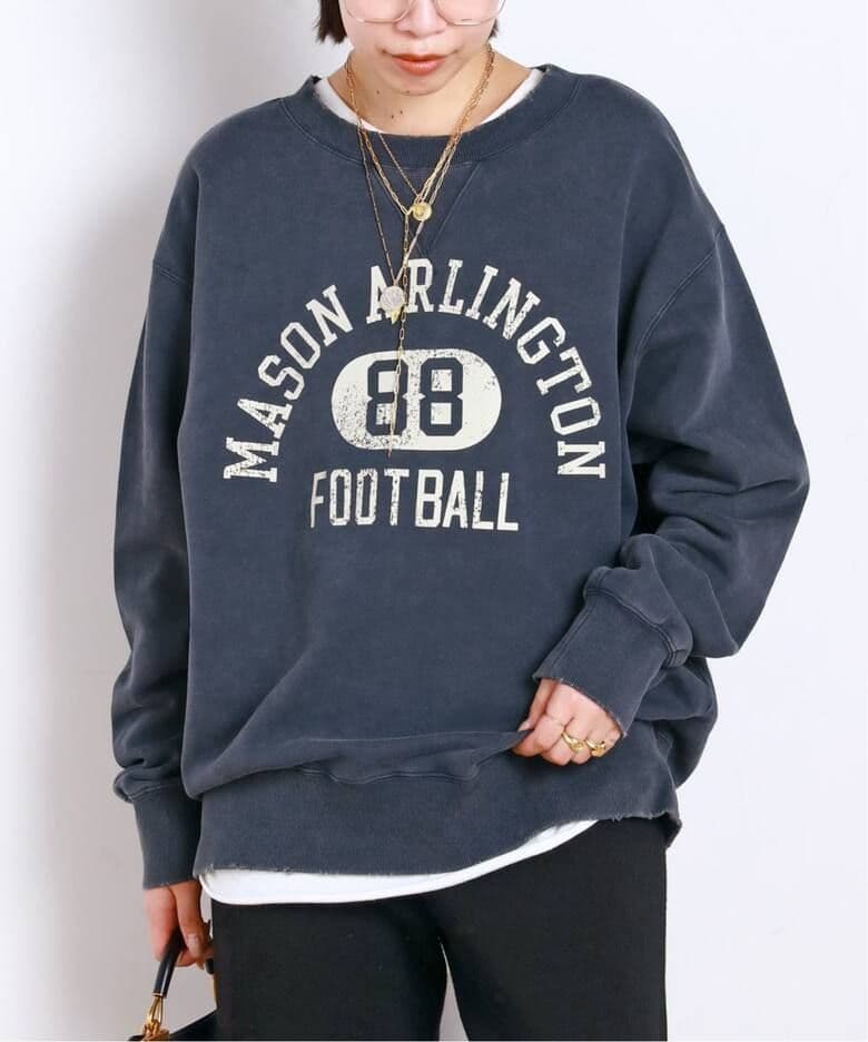 athletic wear MASON 別注オーバーカレッジ スウェット