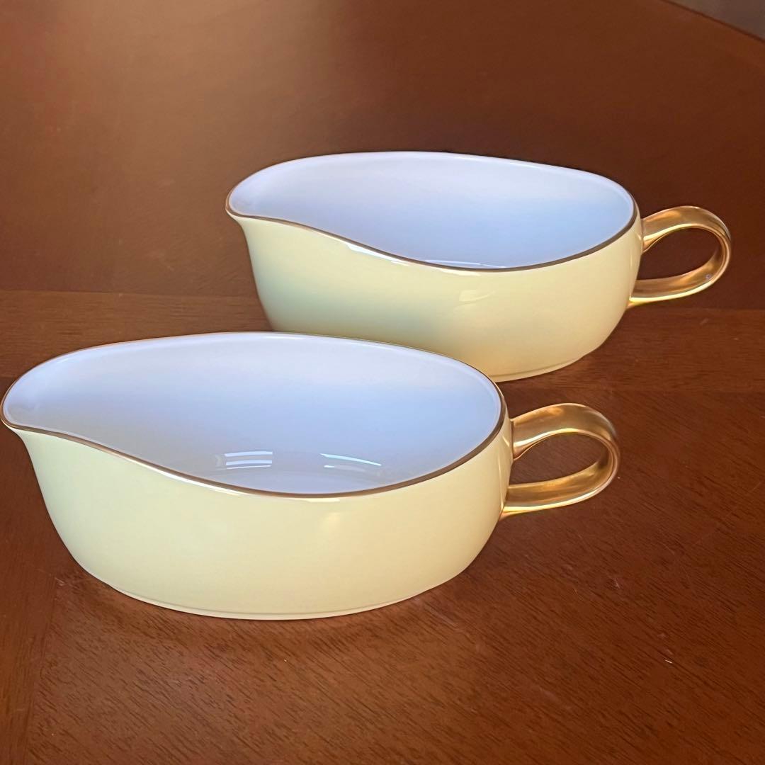 【美品】札幌グランドホテル★色蒔きクリーム風★ソースボート　6個