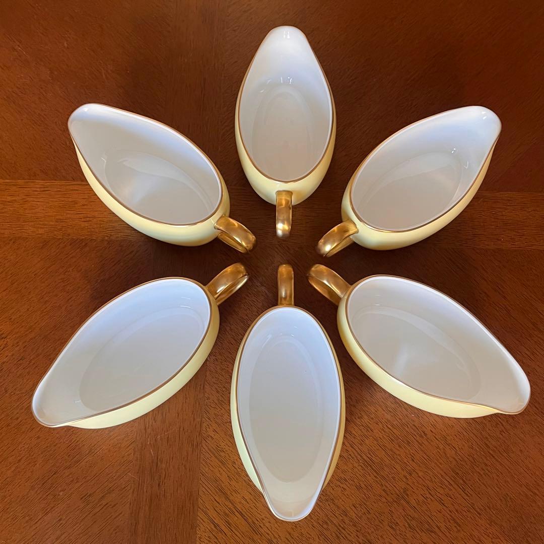 【美品】札幌グランドホテル★色蒔きクリーム風★ソースボート　6個