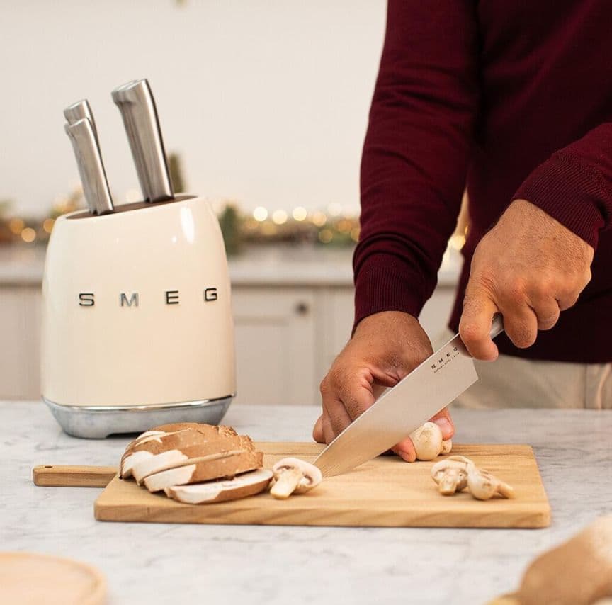 MR　SMEG ナイフブロック クリーム　包丁立て　ナイフスタンド