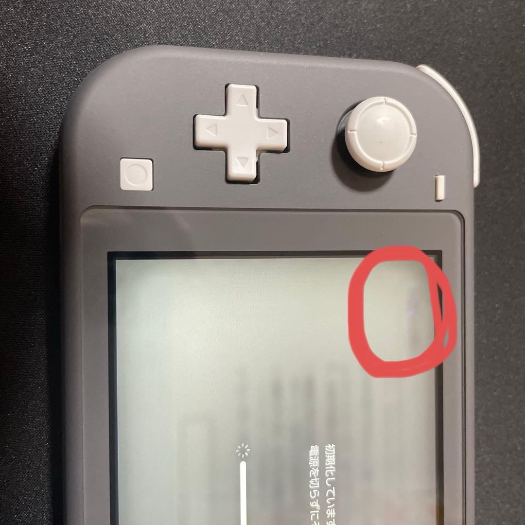 Nintendo Switch Lite グレー　ジャンク品　液晶凹みあり