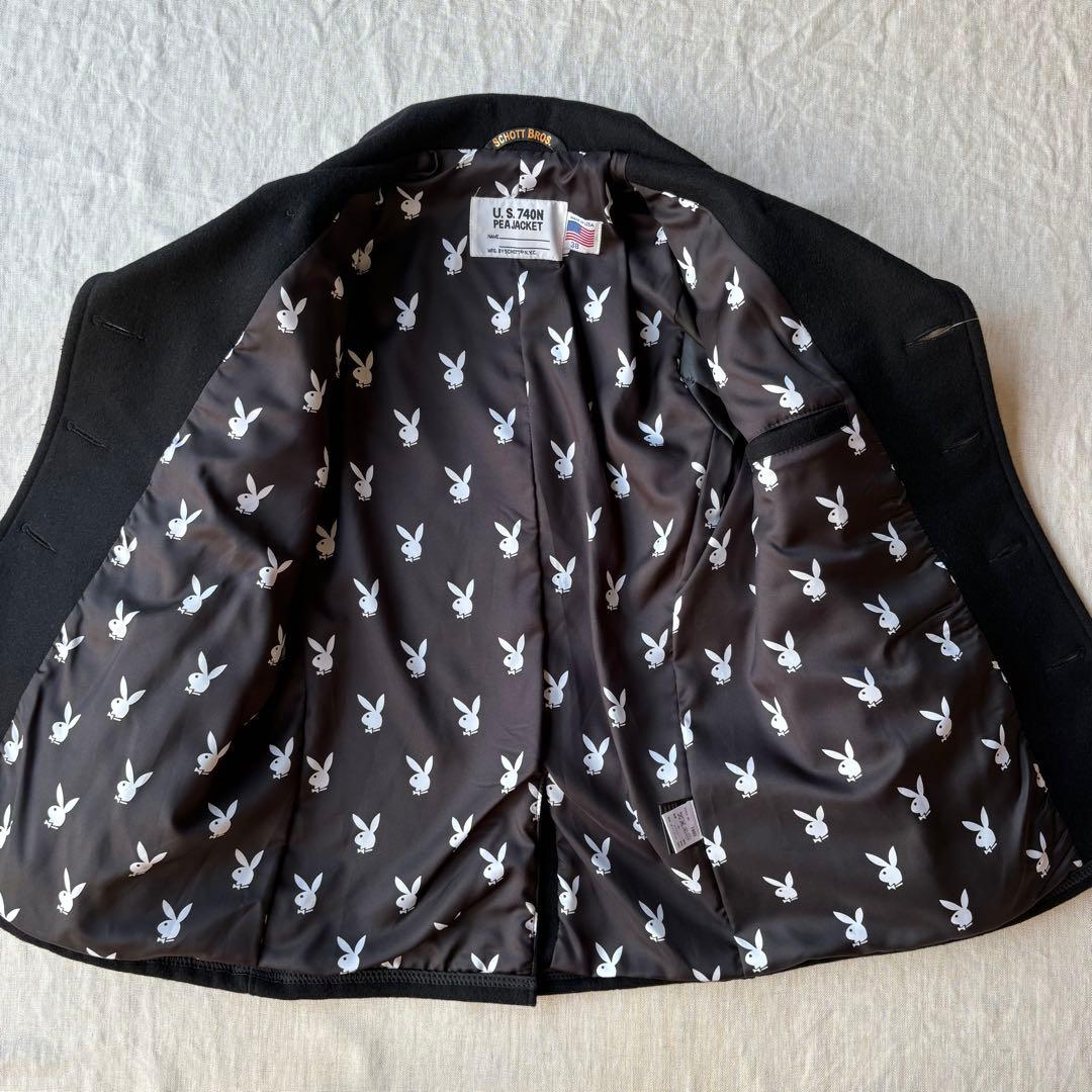 未使用品 USA製 ショット Schott プレイボーイ 740N Pコート