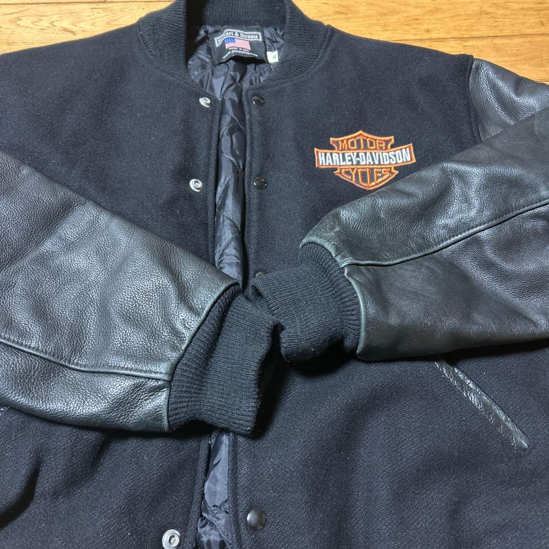 古着 90s USA製 HARLEY DAVIDSON スタジャン 古着