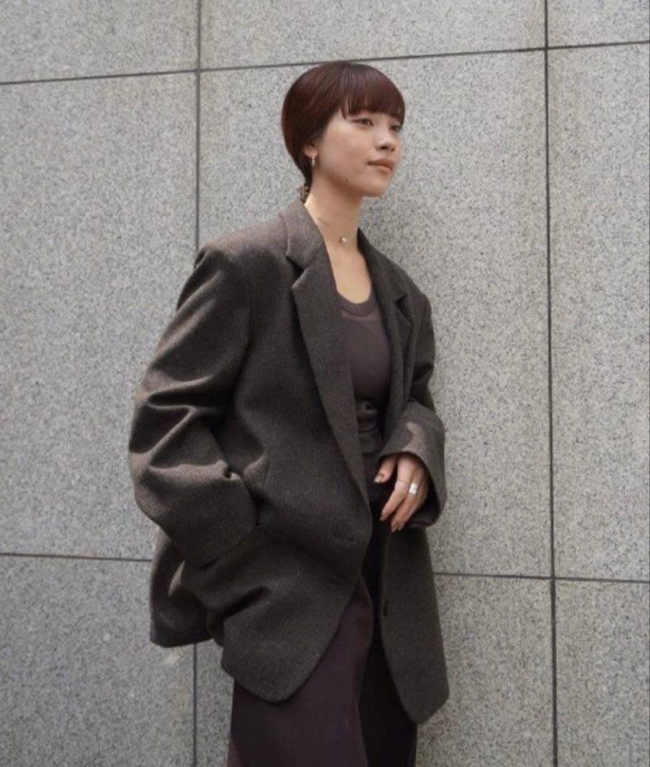 anuke ♡ アンヌーク　ヘリンボーン　ウール　ジャケット