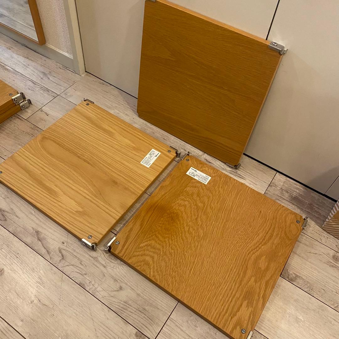 6枚セット　無印良品　ステンレスユニットシェルフ　オーク材