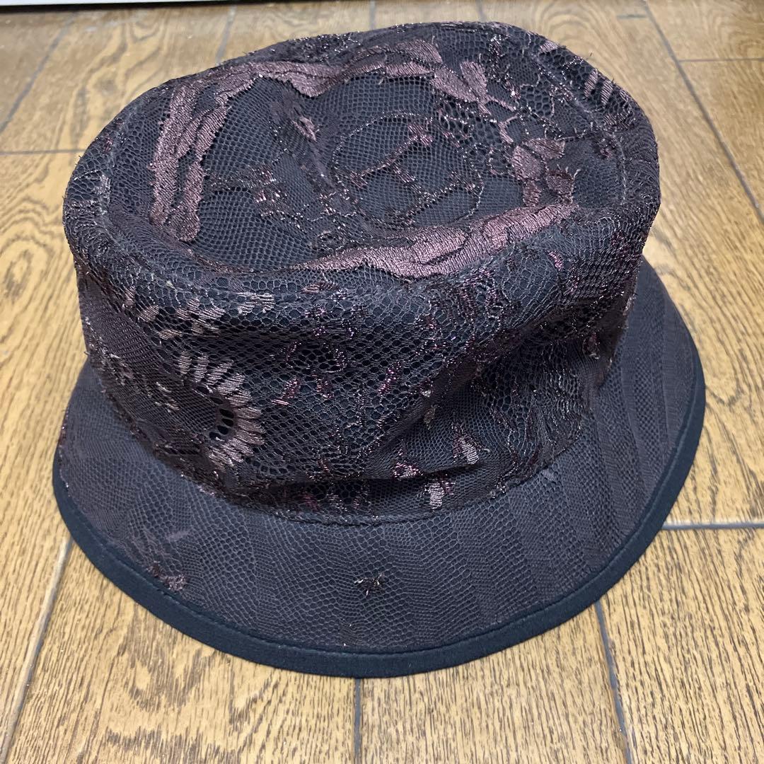 エルメス　バケットハット#57 レア品❣️ エクスリブリスエンブロイダリーレース