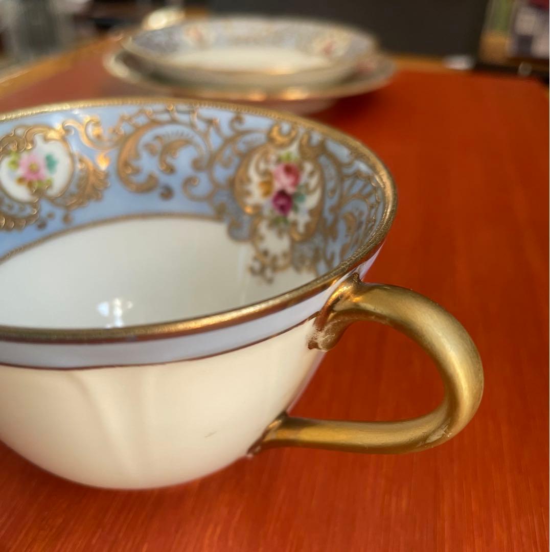 オールドノリタケ　カップ＆ソーサー3点セット